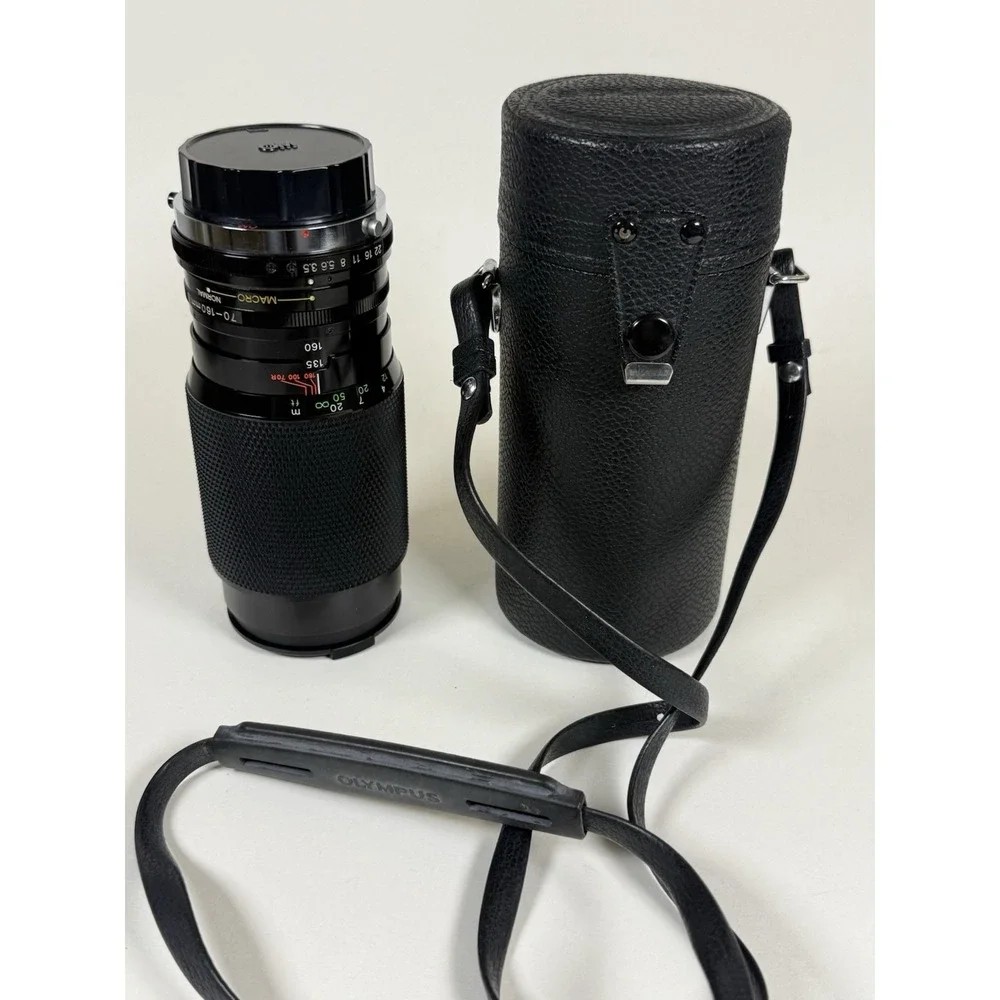 Soligor C/D Zoom Macro 70-160mm f/3.5 Camera Lens Olympus OM Mount w/ Caps Case